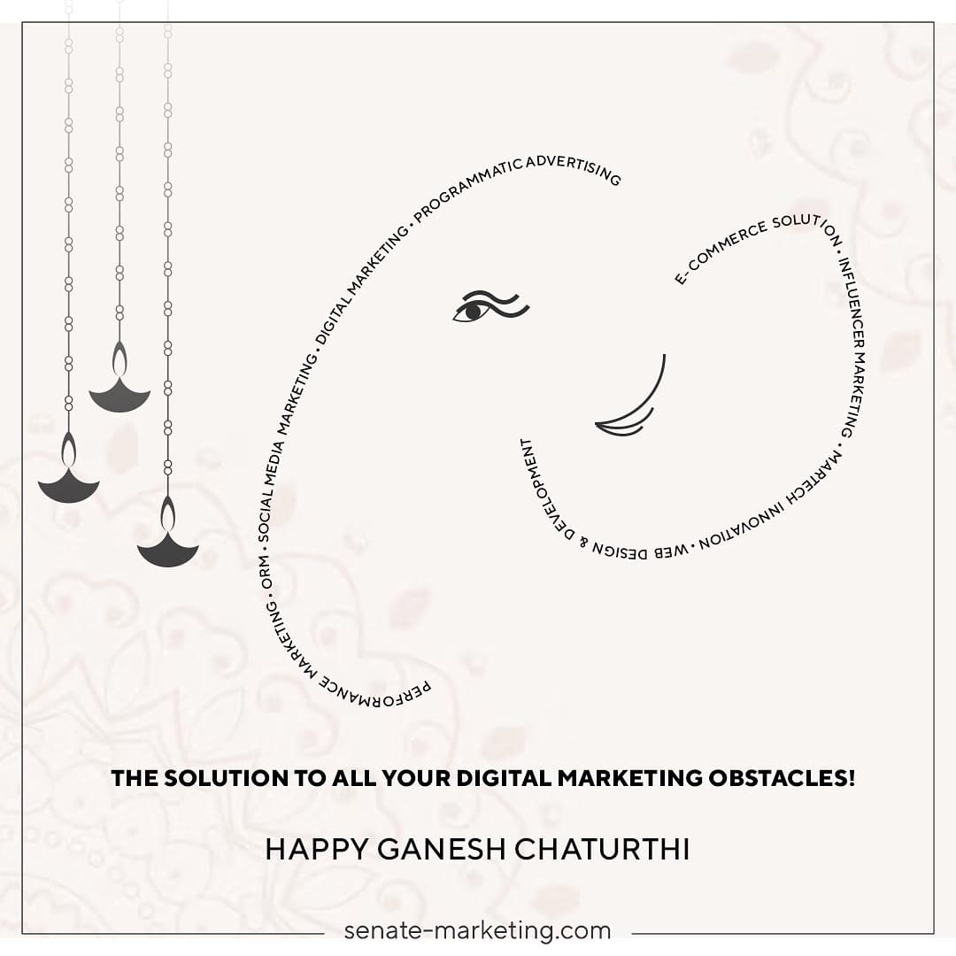 Happy Ganesh Chaturthi Creative Image - senate Marketing A digital marketing agency